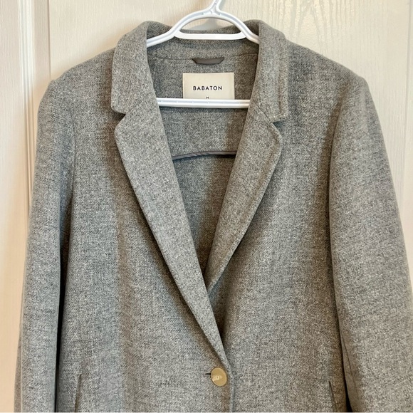 Aritzia Babaton Steadman Coat | Heather Light Grey Size Medium - Picture 13 of 13